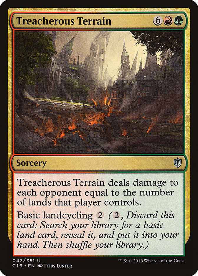 JAPANESE Treacherous Terrain [Commander 2016]