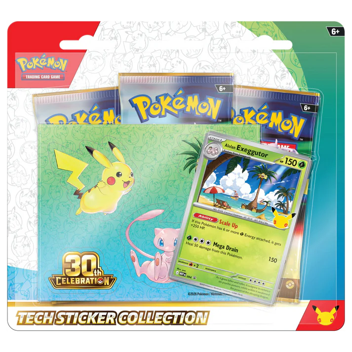 Pokemon: 30th Celebration: "Tech Sticker Collection"