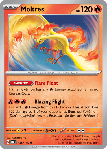 Moltres (146/165) (Theme Deck Exclusive) [Scarlet & Violet: 151]