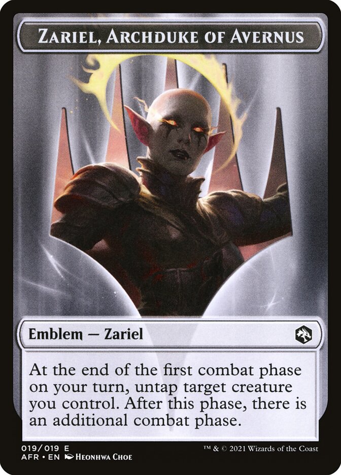 Spider // Zariel, Archduke of Avernus Emblem Double-sided Token [Dungeons & Dragons: Adventures in the Forgotten Realms Tokens]