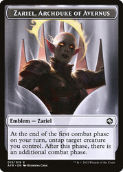 Spider // Zariel, Archduke of Avernus Emblem Double-sided Token [Dungeons & Dragons: Adventures in the Forgotten Realms Tokens]