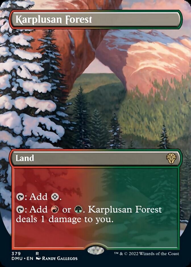 JAPANESE Karplusan Forest (Borderless Alternate Art) [Dominaria United]