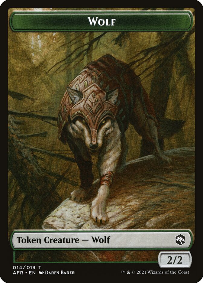 Wolf // Ellywick Tumblestrum Emblem Double-sided Token [Dungeons & Dragons: Adventures in the Forgotten Realms Tokens]