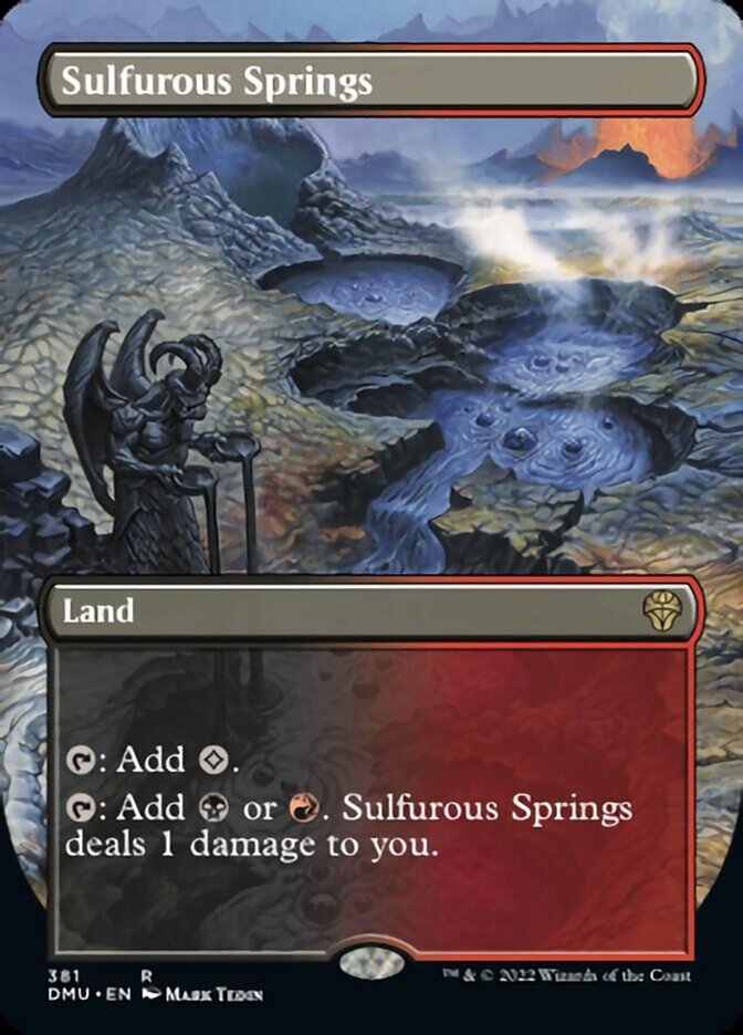 JAPANESE Sulfurous Springs (Borderless Alternate Art) [Dominaria United]