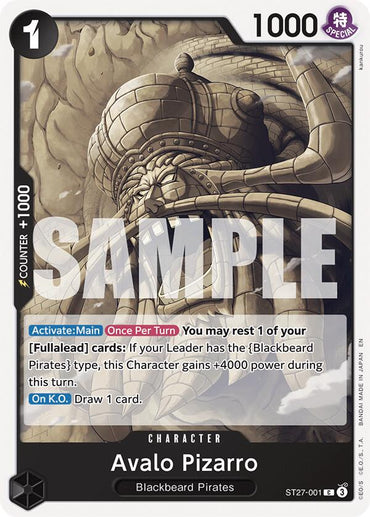 Avalo Pizarro [Starter Deck: Black Marshall.D.Teach]