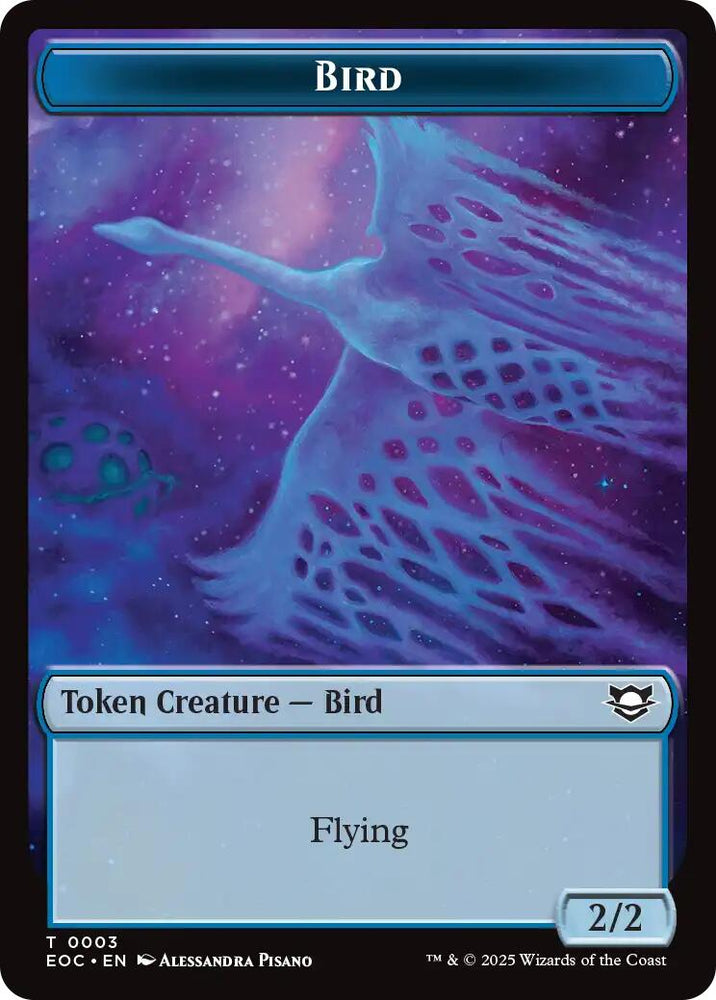 Bird // Golem (0012) Double-Sided Token [Edge of Eternities Tokens]