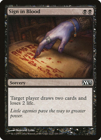 PORTUGUESE Sign in Blood [Magic 2013]