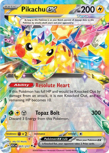 Pikachu ex (057/217) [Mega Evolution: Ascended Heroes]