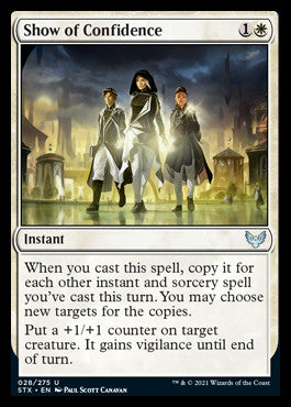 JAPANESE Show of Confidence [Strixhaven: School of Mages]