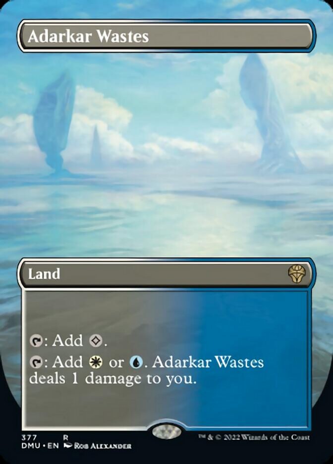 JAPANESE Adarkar Wastes (Borderless Alternate Art) [Dominaria United]