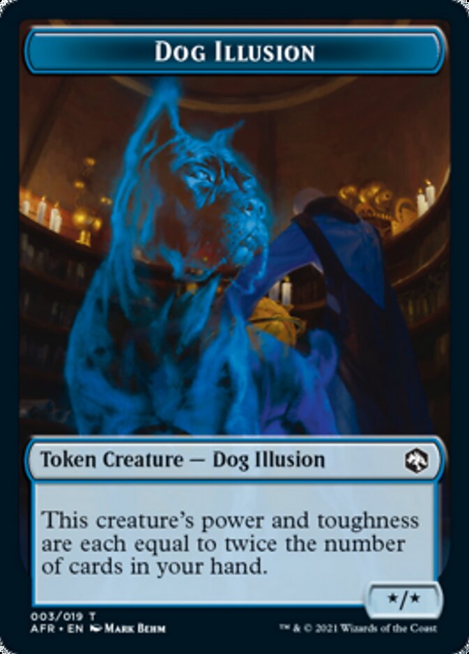 Dog Illusion // Mordenkainen Emblem Double-sided Token [Dungeons & Dragons: Adventures in the Forgotten Realms Tokens]