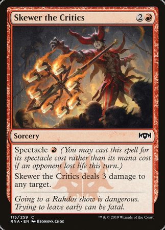 PORTUGUESE Skewer the Critics [Ravnica Allegiance]