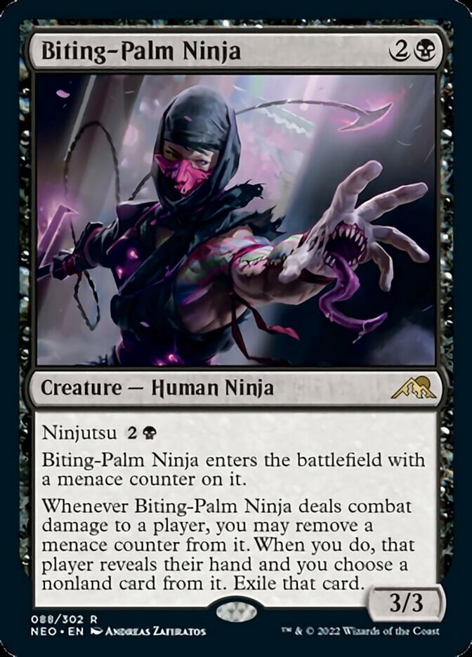 JAPANESE Biting-Palm Ninja [Kamigawa: Neon Dynasty]
