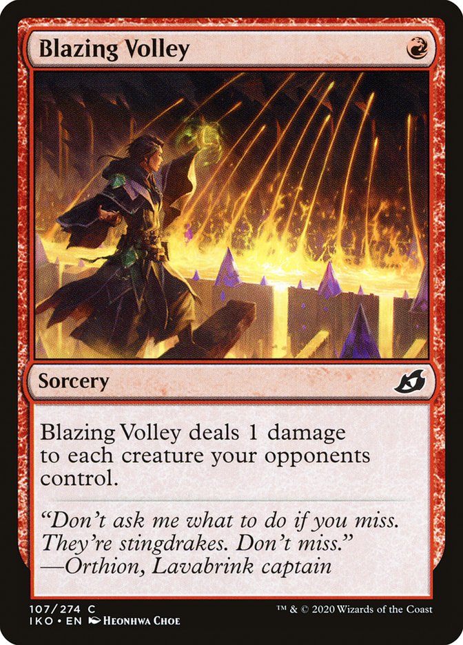 JAPANESE Blazing Volley [Ikoria: Lair of Behemoths]