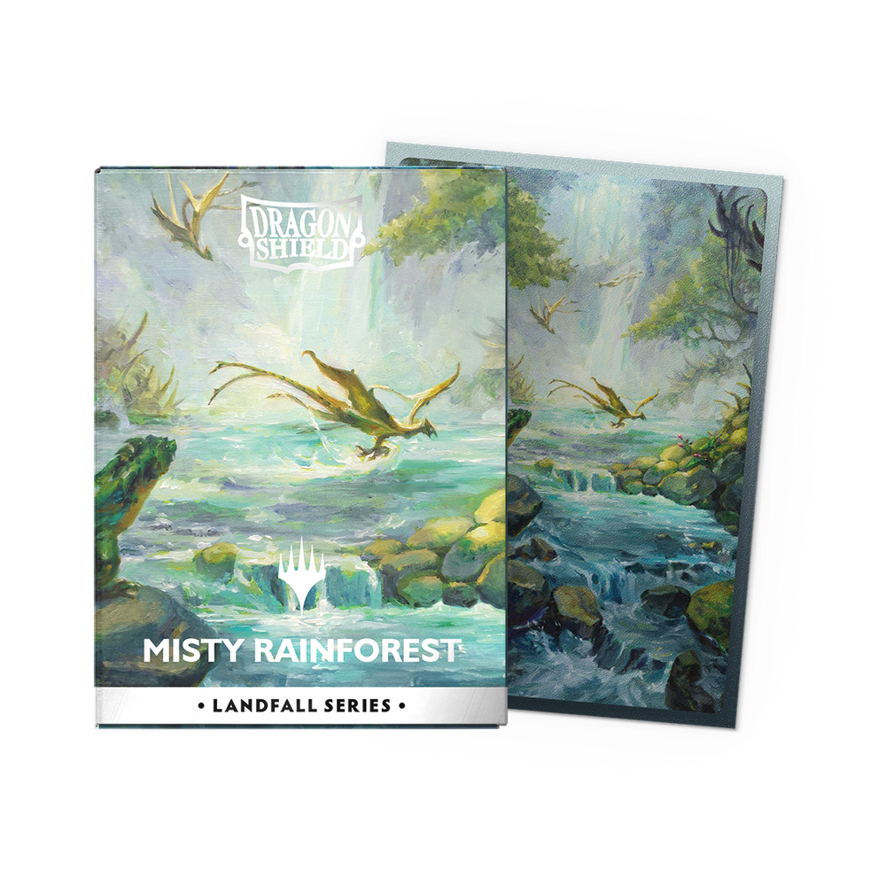 Dragon Shield Dual Matte Sleeve - Landfall Series - Misty Rainforest 100ct