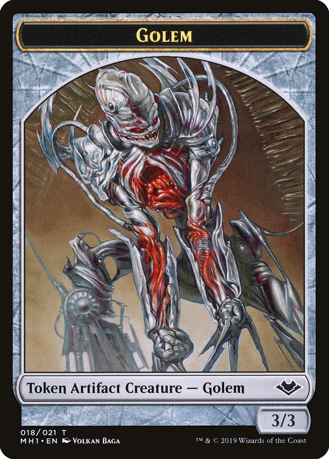 Shapeshifter (001) // Golem (018) Double-sided Token [Modern Horizons Tokens]