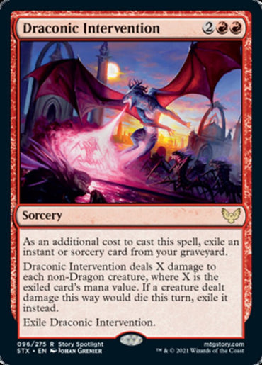 JAPANESE Draconic Intervention [Strixhaven: School of Mages]