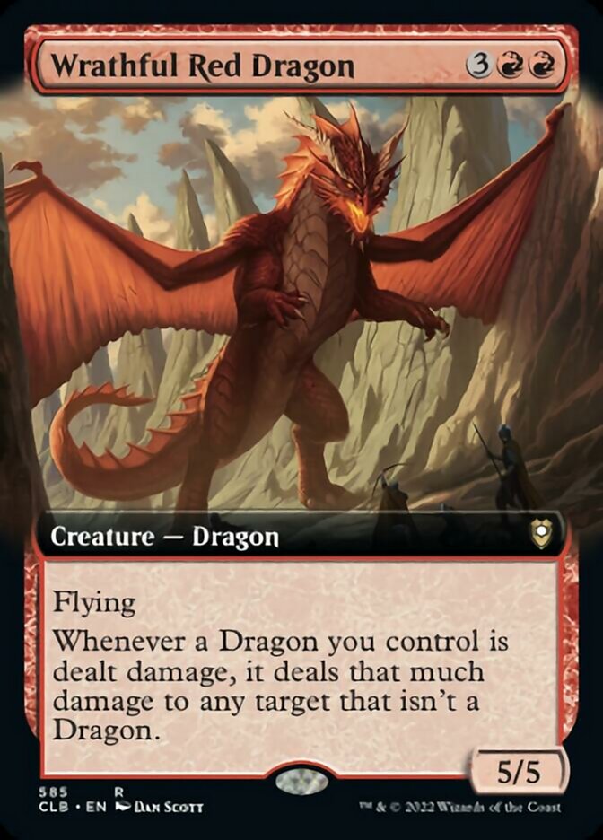 JAPANESE Wrathful Red Dragon (Extended Art) [Commander Legends: Battle for Baldur's Gate]