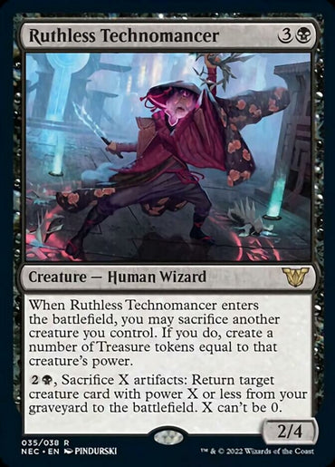 JAPANESE Ruthless Technomancer [Kamigawa: Neon Dynasty Commander]
