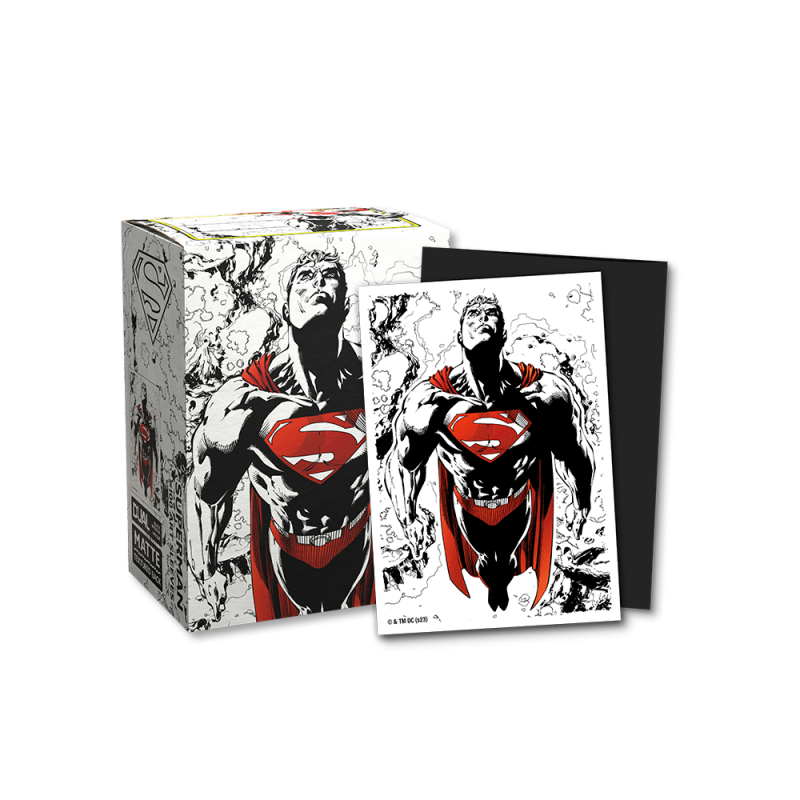 Dragon Shield Dual Matte Sleeve - Superman Core (Red/White Variant) 100ct