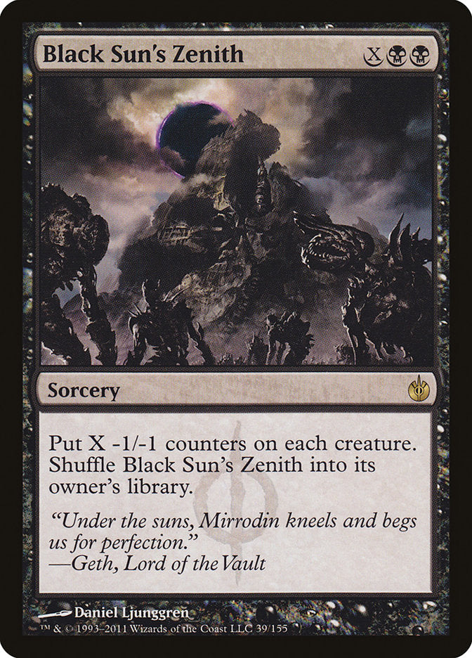 S-CHINESE Black Sun's Zenith [Mirrodin Besieged]