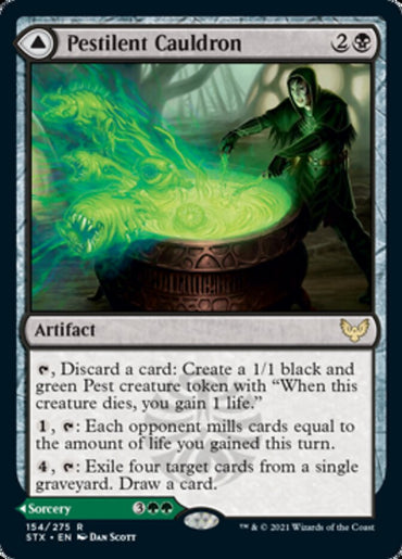 JAPANESE Pestilent Cauldron // Restorative Burst [Strixhaven: School of Mages]