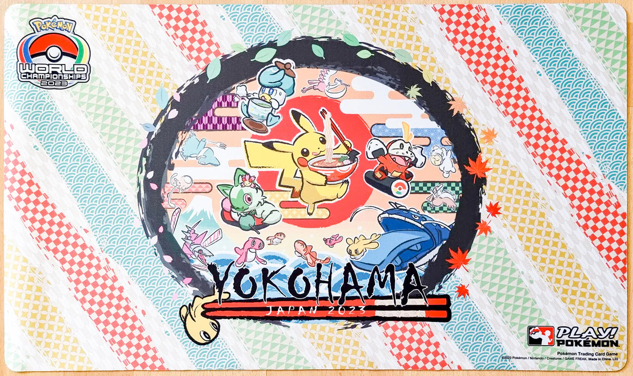 Pikachu Eating Ramen with Friends - Pokémon World Championships Yokohama 2023 - [Pokémon Playmat]
