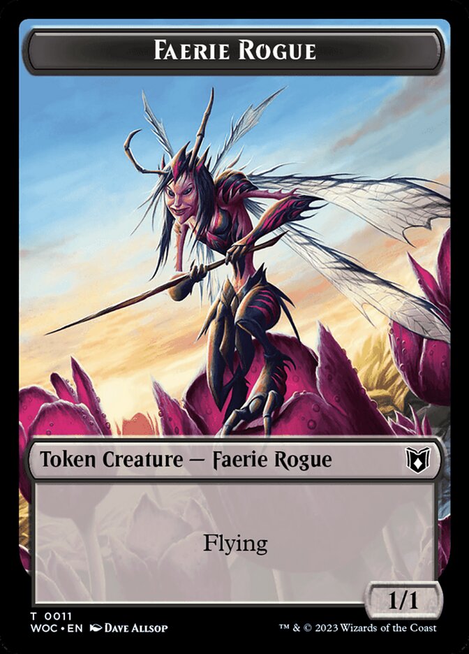 Faerie Rogue // Faerie (0011) Double-Sided Token [Wilds of Eldraine Commander]