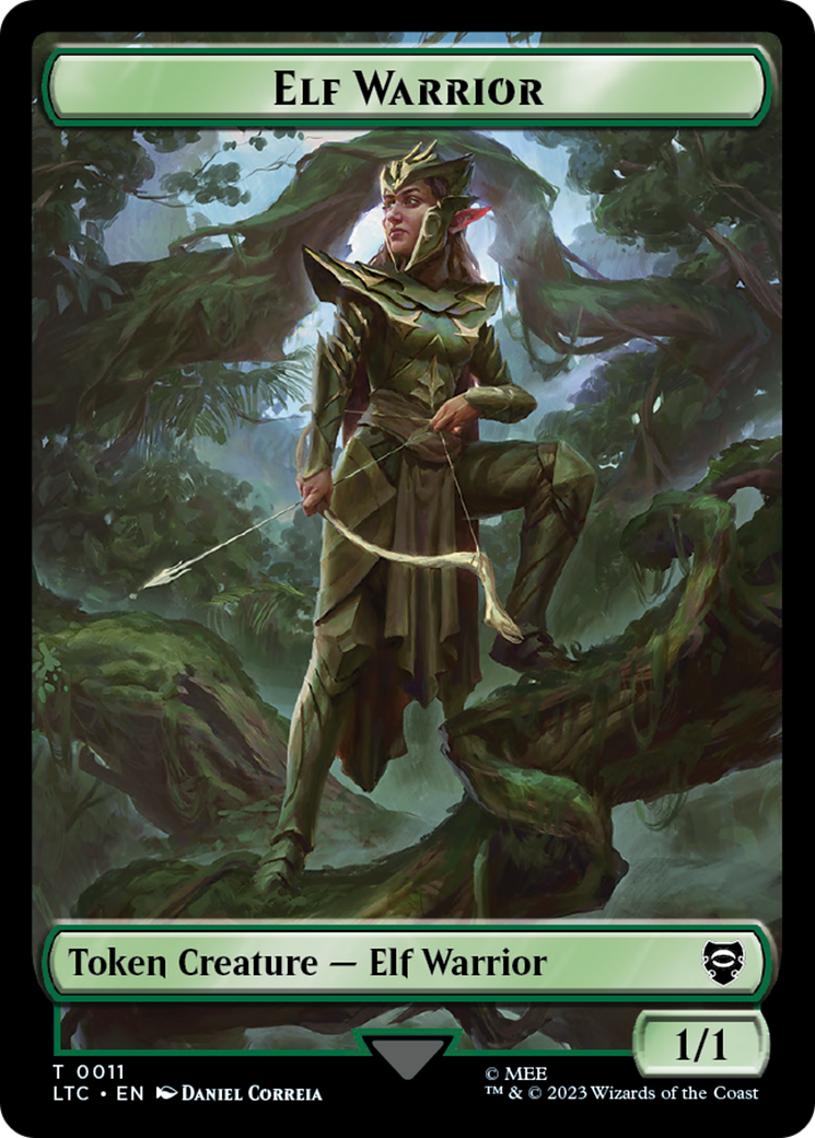 Elf Warrior // Bird Double Sided Token [The Lord of the Rings: Tales of Middle-Earth Commander Tokens]