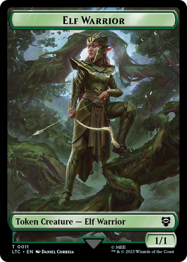 Elf Warrior // Bird Double Sided Token [The Lord of the Rings: Tales of Middle-Earth Commander Tokens]