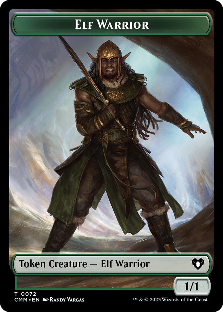 Elf Warrior // Cleric Double-Sided Token [Commander Masters Tokens]