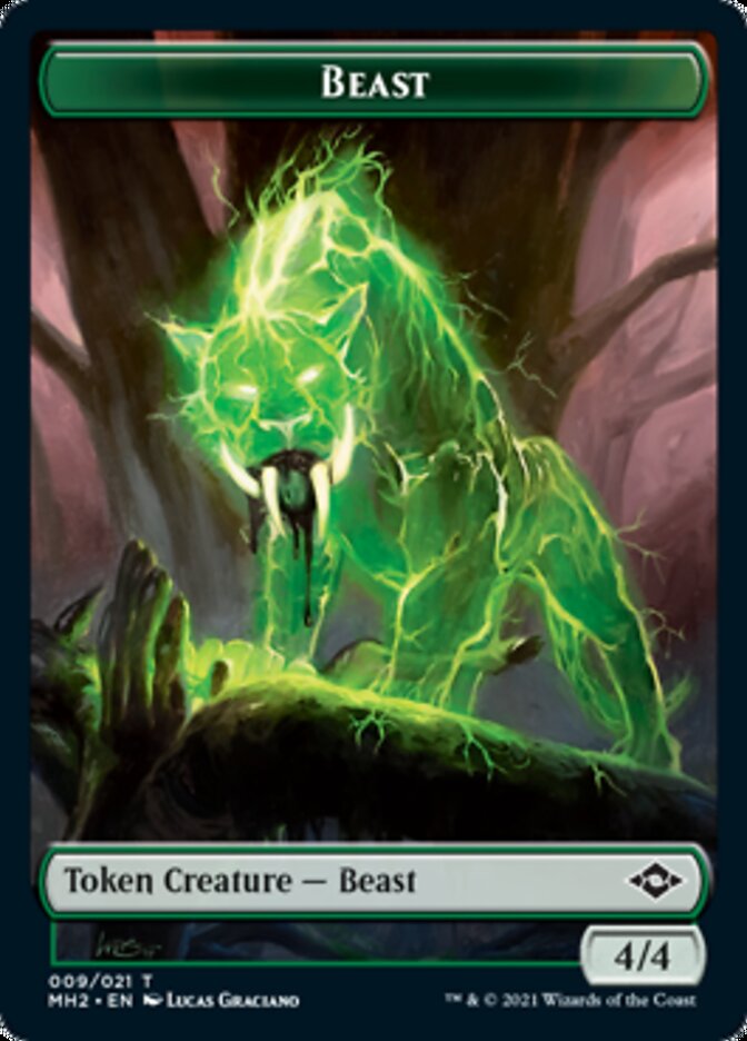 Beast Token // Treasure Token (#21) [Modern Horizons 2 Tokens]