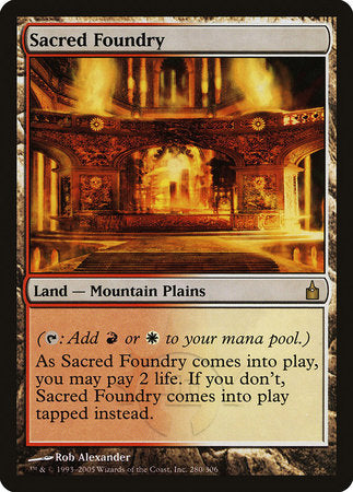 ITALIAN SIGNED Sacred Foundry [Ravnica: City of Guilds]