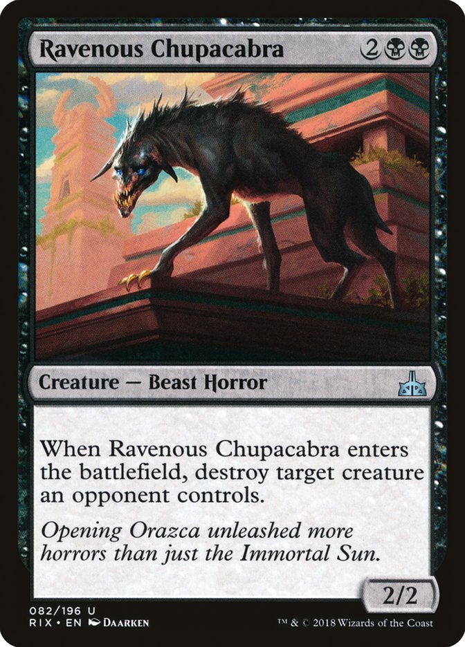 Ravenous Chupacabra [Rivals of Ixalan] | Oasis Games Chile