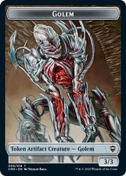 Golem // The Monarch Double-sided Token [Commander Legends]
