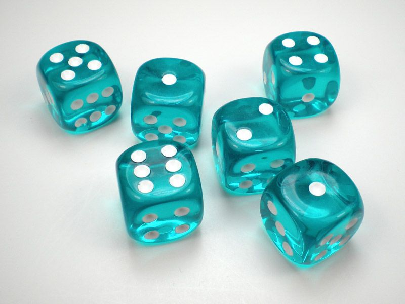Chessex: D6 Translucent Dice Set - 16mm x 12
