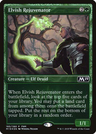 Elvish Rejuvenator (FNM Promo) [Core Set 2019 Promos]