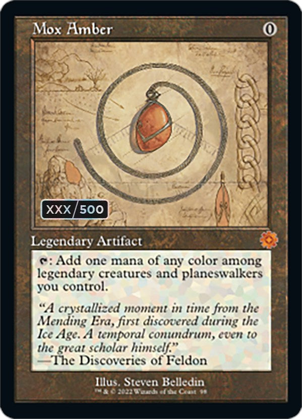 Mox Amber (Retro Schematic) (Serial Numbered) [The Brothers' War Retro Artifacts]