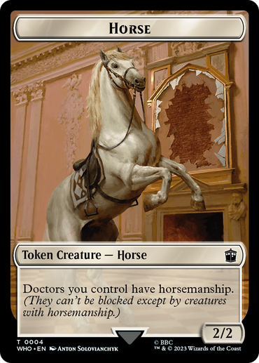 Horse // Soldier Double-Sided Token [Doctor Who Tokens]