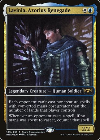 Lavinia, Azorius Renegade (Store Championship Promo) [Ravnica Allegiance Promos]