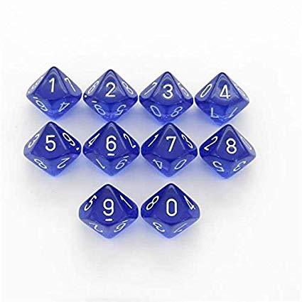 Chessex: Translucent D10 Dice Set