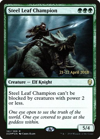 Steel Leaf Champion (Prerrlease) [Dominaria Promos]