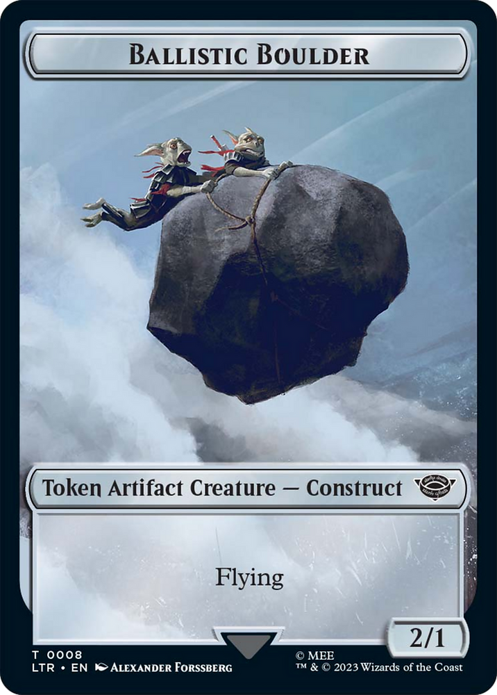 Ballistic Boulder // Food Token (11) Double-Sided Token [The Lord of the Rings: Tales of Middle-Earth Tokens]