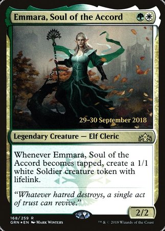 Emmara, Soul of the Accord (Pre-Release) [Guilds of Ravnica Promos]