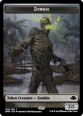 Zombie // Cat (008) Double-Sided Token [Dominaria Remastered Tokens]