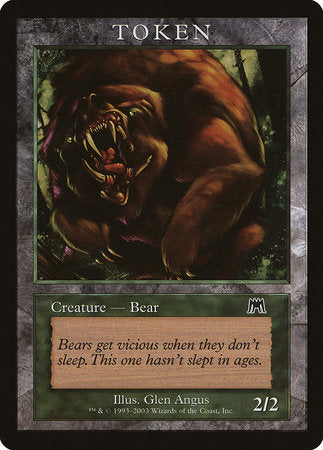 Bear Token (Onslaught) [Magic Player Rewards 2003]