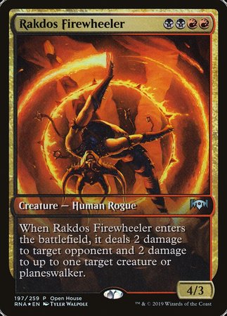 Rakdos Firewheeler (Open House) [Ravnica Allegiance Promos]
