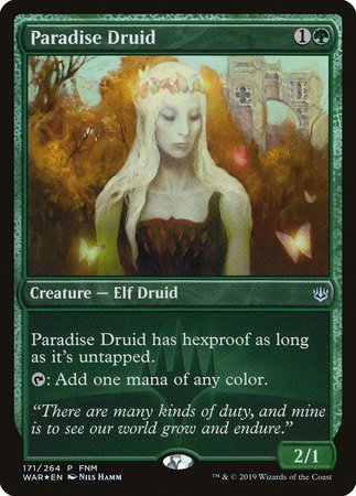 Paradise Druid (FNM Promo) [War of the Spark Promos]