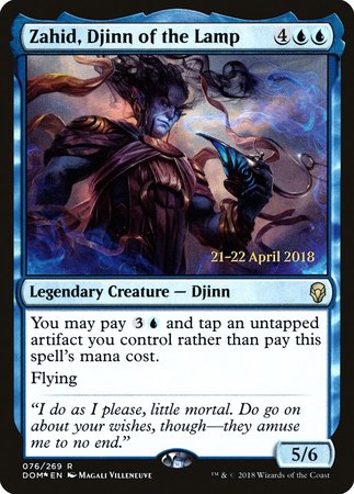 Zahid, Djinn of the Lamp (Prerelease) [Dominaria Promos]