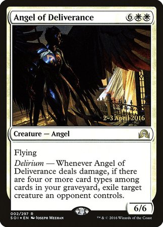 Angel of Deliverance (Pre-Release) [Shadows over Innistrad Promos]